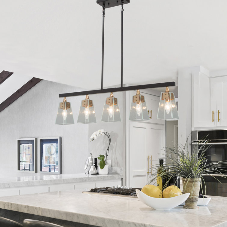 17 Stories Abrielle 5 Light Kitchen Island Linear Pendant & Reviews